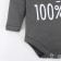 Body crumb I "100% I", gray, height 62-68 cm