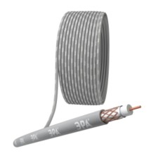 Coaxial cable RG-6U, 75 Ohms, Cu/(braid Cu 64%), NG (A) HF, Gray color, Bay 100 m