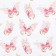 Paper Glossy Pink "Pink Butterflies", 70 x 100 cm