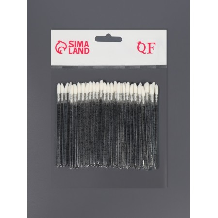 Applicators for lipstick and shine, set - 50 pcs, 9 cm, black color-7