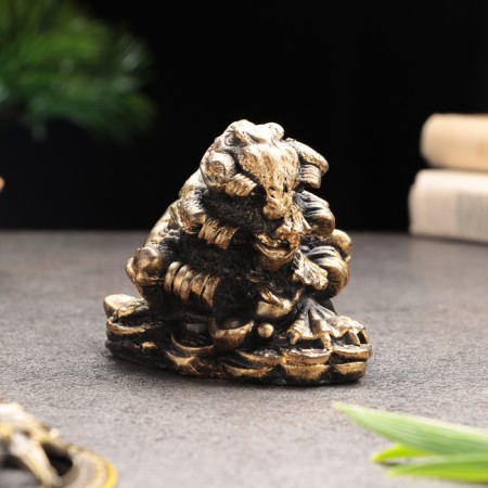 Souvenir "Triple Monetary toad", Hyps concrete, 6x6x8 cm, set 3 pcs, 6x8.5 cm-3