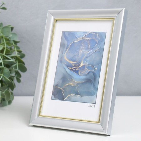Photo frame Plastic "Office 8" 10x15 cm, silver-1