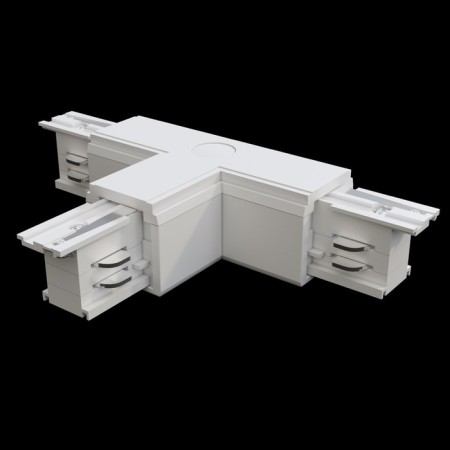 The T-shaped connector for the Technical Tract-31w-R, right-wing, 16.6x9.9x3.2 cm, white color, white-2