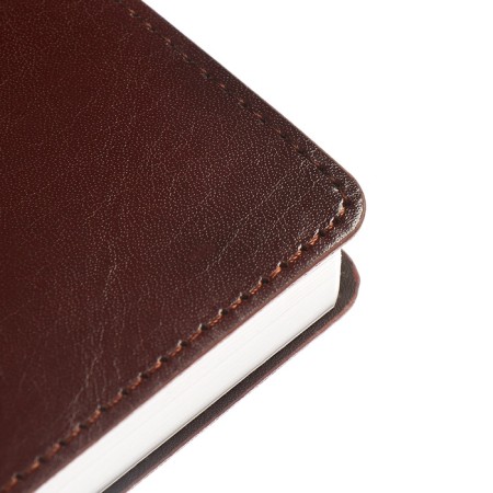 Dated diary 2025, A5 168 sheets, Devente. Saltos, soft leatherette cover, perforation, liesse, block 70, brown-5