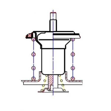 Thermostat (thermal element) Priora-Kalina 21082-1306030, Luzar LT 01183-1