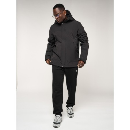 Male jacket, size 52, black color-15