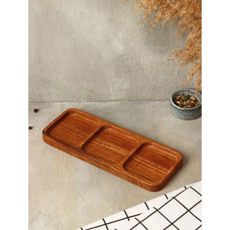 Menzhitsa "Rientsa", 28 × 11 × 2 cm, 3 sections, oak-2