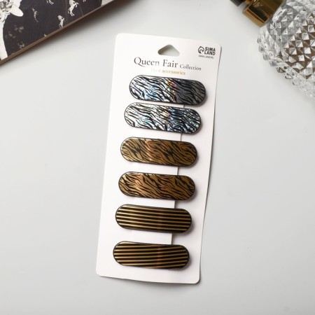Herty Hair Invisibility (set 6 pcs) stripes, 5.5 cm-2