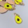 Decor for creativity metal, enamel "avocado" green 1.7x1 cm