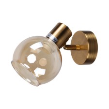 Спот настенный ЭкономСвет 20783/1wGD+BK BR, 1х60Вт, E14, 16х11х17 см, цвет золотой