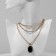 Pendant "chain" inspiration, 3 threads, color gold, 57 cm