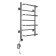 Domoterm electric heated towel rail "Orpheus", 400 x 700 mm, 7 crossbars, left, chrome