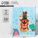 Volumetric postcard "Happy Birthday", dog, 12 x 18 cm