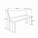 Scandinavian bench, 134 × 50 × 90cm, from needles