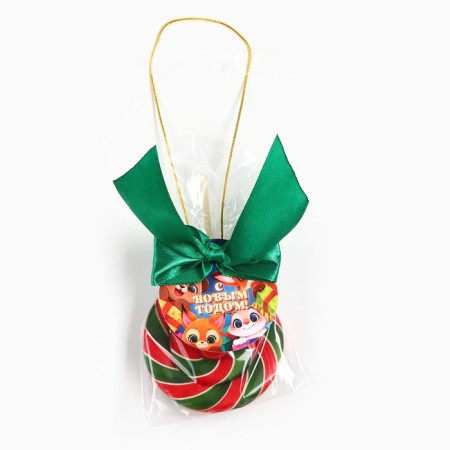 Lollipop Toy Disk "Happy New Year" Taste Cherry 30 g-3