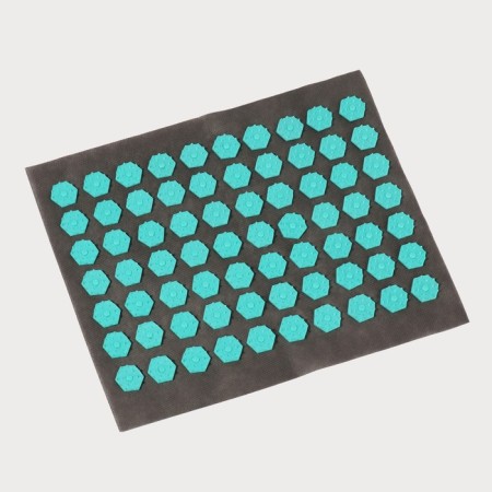 Iplikator-river, the base of textiles, 70 modules, 32 × 26 cm, dark gray/turquoise color-1