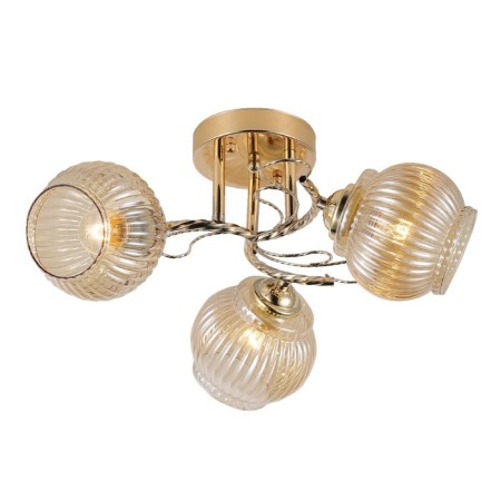 Lamp Ceiling Economy Highlight 12170/3FGD AMB, 3x40W, E27, 22x45x45 cm, gold color-1