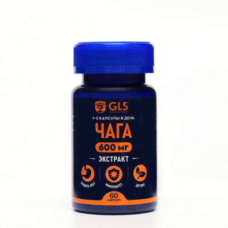 Chaga 600 mg GLS for the gastrointestinal tract, 60 capsules of 400 mg