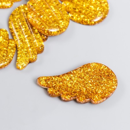 Decor for creativity plastic "Brilliant wings" gold 2.2x3.3 cm-1
