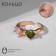The ring "brightness" of crystals, the color is pink-green in gold, dimensionless