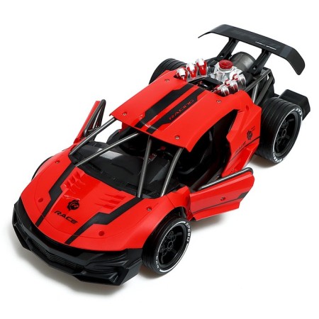 Radio -controlled machine "Racing", smoke, 1:12, with a battery, red color red-3