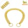 Collar - two -rowing metal nozzle, 45 cm, wire thickness 2 mm, golden