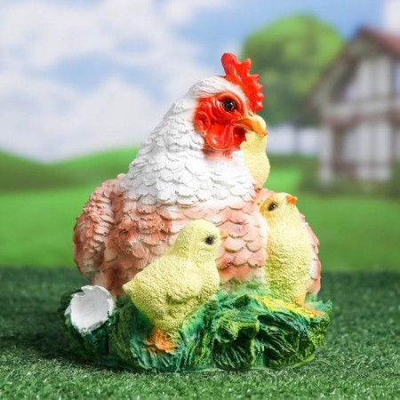 Garden figure "Chicken hen" 27x19x23cm-4