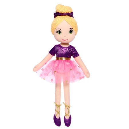 Soft doll "Ballerina Sofia in a purple dress", 40 cm