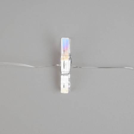 Garland “thread” 2 m Rosa with nozzles “clothespins”, IP20, silver thread, 20 LED, glow warm white, AAX2-4