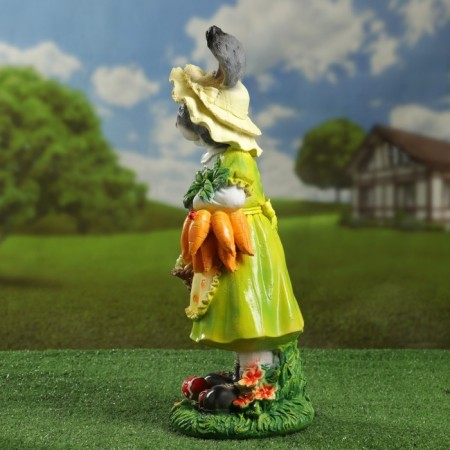 Garden figure "Bunny with a basket" 19x22x50cm-7