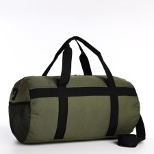 Road bag with lightning, outer pocket, long belt, khaki color