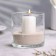 VAZA-Sub-Great Pipe with a white candle, 10.7 × 10 cm, 9 hours, cylinder, glass