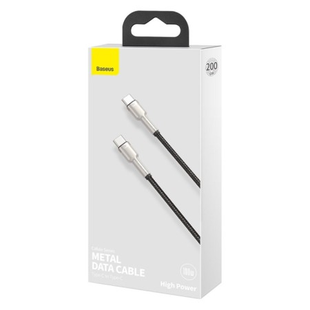 Cable Baseus, Type-C-Type-C, 5 A, 100W, 2 m, black-10