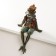 Souvenir Polystone "Frog in the Crown, with a toad" sits 17.5x15x30.5 cm