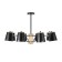 Chandelier "Irvina" 8he27 40W black 85x85x50cm