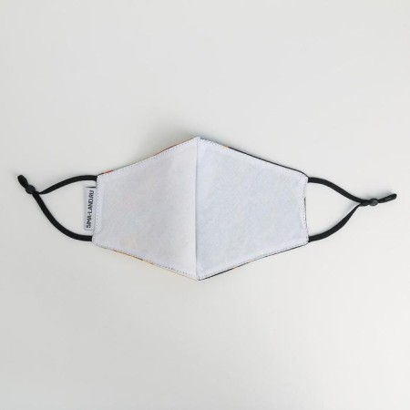 A fabric mask with adjusting ties, protective "art"-6
