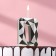 Candle for Cake "Diamond", number "0", silver metallic