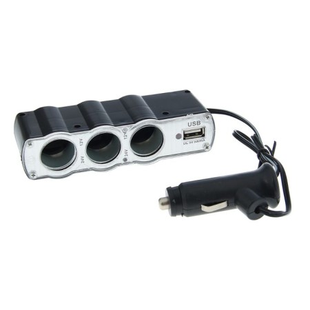 Torso cigarette lighter, 3 nests + usb, 12/24 in