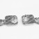 Earrings Assorted "Antiquity" Square, Silver Color
