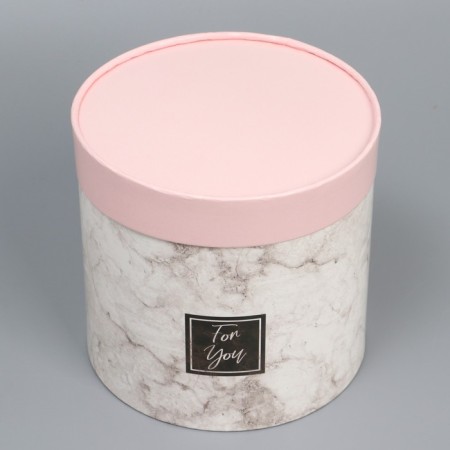 Set of hats 2 in 1, gift packaging, “marble”, 13 x 13, 16 x 16 cm-3