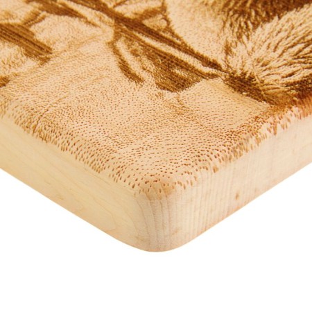 Board from the massif “Fox”, square, 18 × 18 cm-2