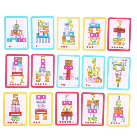 Developing set "Composition of the number", 19 digits, 15 cards, 3+-4