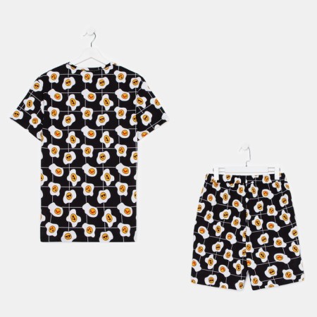 Pajama men's kaftan "eggs" R.56, black-9