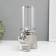Ceramics candlestick, glass for 1 candle "Elephant" d = 8 cm silver 16x10x27 cm
