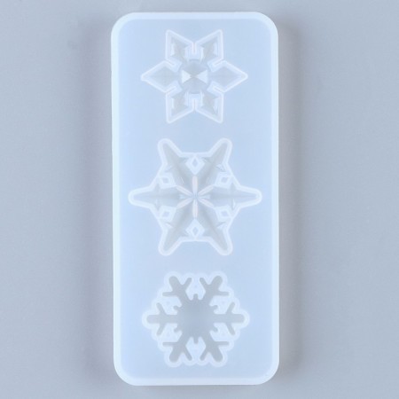 Form Silicone universal "Snowflake" 3 in 1, size: from 2.4 to 3 cm-1