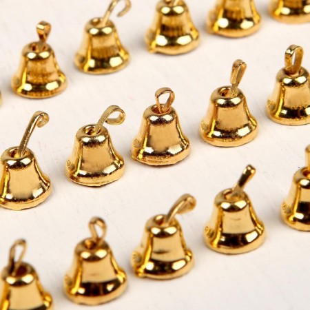 Bell for needlework, set 40 pcs., Size 1 pc. - 0.6 cm, gold color-2