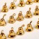 Bell for needlework, set 40 pcs., Size 1 pc. - 0.6 cm, gold color