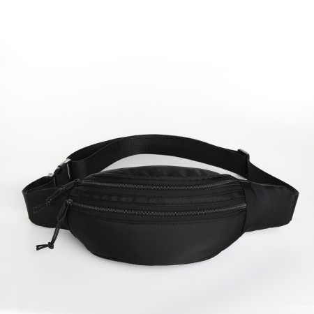 Lightning waist bag, 2 pockets, black color-1