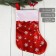 A toe for gifts "flicker" red with snowflakes, 19x38 cm, red