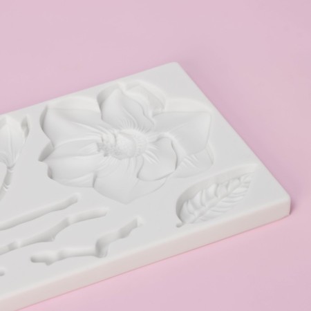 Mold Dolyana "Magnolia", silicone, 18 × 10 × 1.2 cm, color mix-2